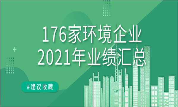 新鲜出炉!176家环境企业2021年业绩汇总